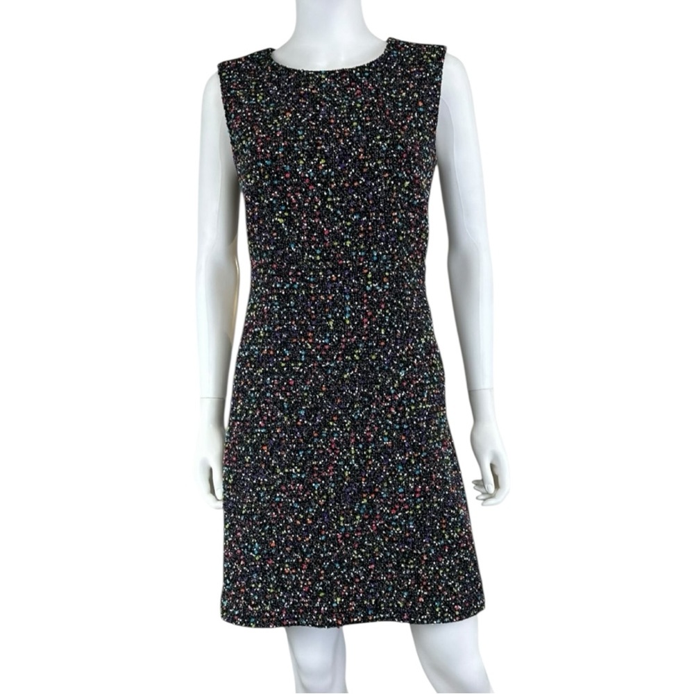 Diane von Furstenberg Black Confetti Mini Dress Size 6 H0352